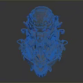 Mechanical Sci Fi Helmet With Yellow Glowing Eyes And Intricate Metallic Structure