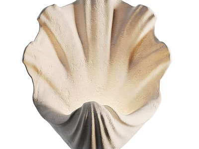 Shell Shaped Beige Textured Wall Lamp for Modern Home Interior Decor 3d model
