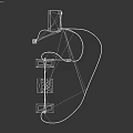 Industrial Electronic Control Equipment With Dual Stands And Wire Connections