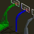 Multiple Colors Outdoor Basketball Hoops Sports Equipment With Various Stand Designs And Training Use