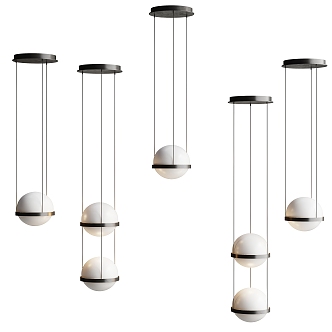 Pendant lamp combination 3d model