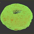 Freshly Made Orange Glazed Donut With Shiny Surface And Central Hole