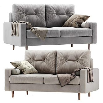 Modern double sofa 3d model