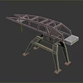 Sturdy Industrial Metal Mechanical Structure With Geometric Frame Support Legs And Control Unit