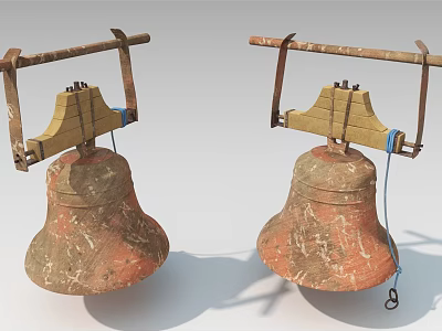 Old Clock Big Ben Old-fashioned Big Kind 3d model