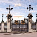 European-style courtyard iron gate 3d model