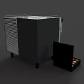 Modern Kitchen Coffee Machine With Colorful Button Control Panel And Stainless Steel Design 3d model