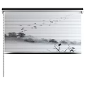 Elegant Window Curtains With Nature Inspired Tree And Bird Patterns 3d model