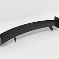 Carbon Fiber Car Spoiler With Aerodynamic Curved Shape And Textured Surface