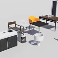 Assorted Home Furniture Collection With Sofa Table Chair Cabinet And Bookshelf