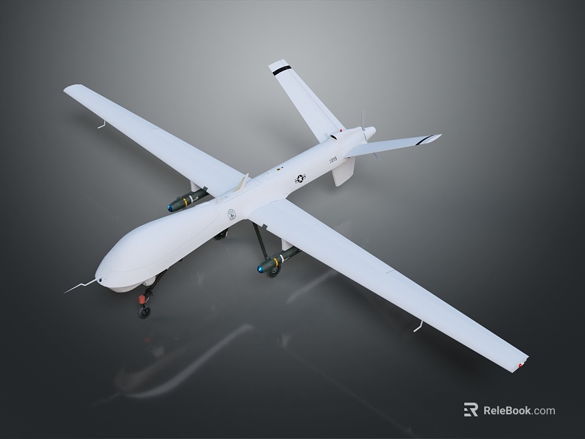 Intelligent Machine Unmanned Aerial Vehicle With Long Wings And Advanced Mission Technology 3d model 