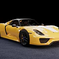 Yellow Sports Car With Black Roof And Black Wheels Luxury Exterior Design