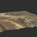 Realistic 3D Micro Terrain Model Showcasing Natural Topographic Features and Textures 3d model