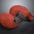 Pair Of Red Boxing Gloves As Essential Sports Equipment For Training