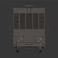 3D Model Of Freight Train Railroad Car On Dark Background