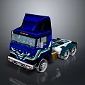 Vibrant Blue Semi Truck Showcasing Modern Cab Design And Exterior Details