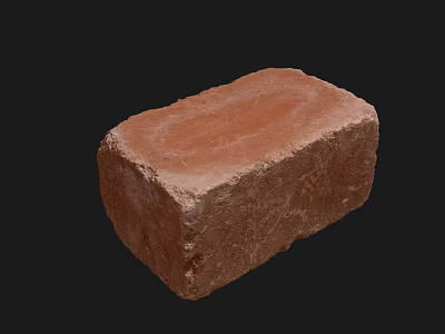 Natural Stone Wood Brick With Brown Textured Surface And Solid Structure 3d model