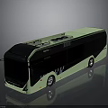 Modern Green City Bus With Sleek Design Black Windows And 88 Number