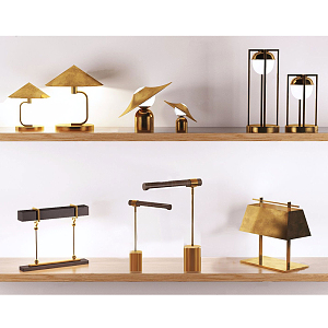 Modern special-shaped table lamp table lamp combination 3d model