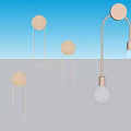 Stylish Modern Wall Lamps With Various Designs Circular Base And Light Bulbs