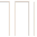 Light Colored Sliding Door With White Frame And Smooth Surface In Minimalist Design