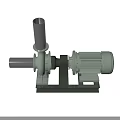 Industrial Electric Motor Pump With Cylindrical Inlet And Metal Base Structure