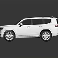White Modern SUV With Black Roof Front Grille And Alloy Wheels Design