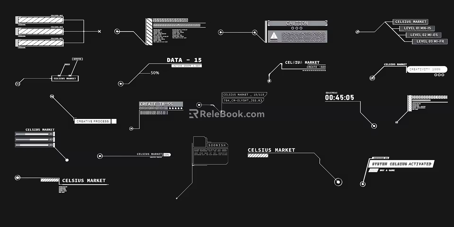 circuit line technology line 3d model