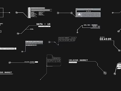 Magnetic Pendant Technical Diagram With Ceiling Side Magnet Data Time Display Elements 3d model
