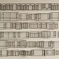 Modern window combination casement window floor-to-ceiling window balcony window bay window sliding window aluminum alloy window 3d model
