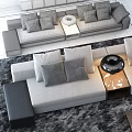Modern Multiplayer Sofa 3d model