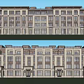 New Chinese-style Residential Building Multi-storey Residence 3d model