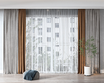 Modern Curtains 3d model