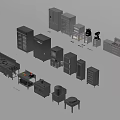Commercial Kitchen Essential Equipment With Stoves Refrigerators Storage Cabinets And Tools