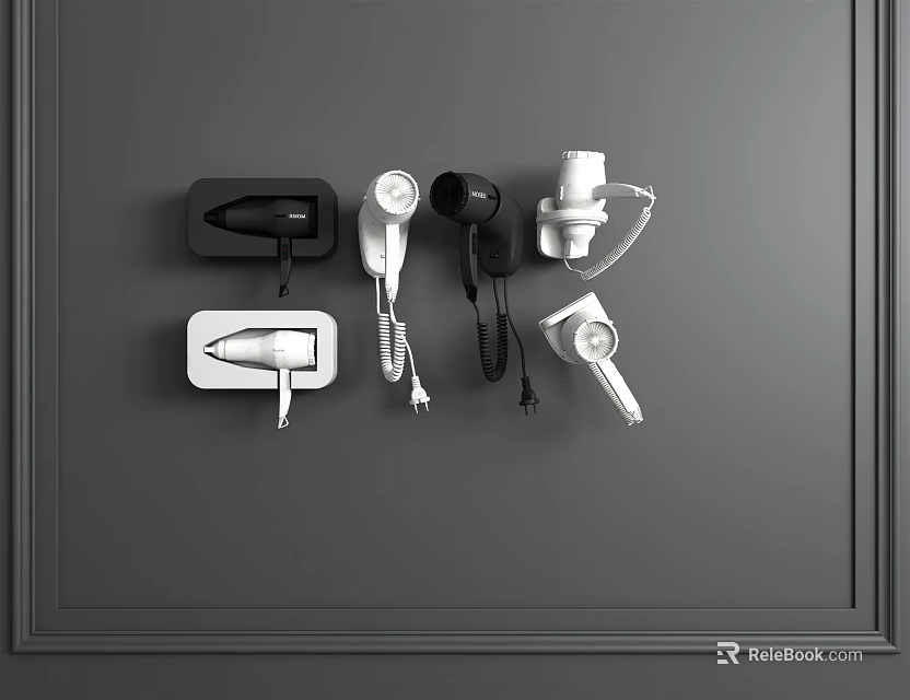 Household Daily Electrical Appliances Wall Mounted Display With Various Styles And Designs 3d model 
