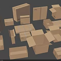 Various Sizes Cardboard Boxes For Household Storage With Open And Closed Designs