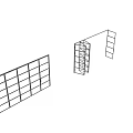 Modern Swing Door With Black Frame Glass Panel And Grid Design
