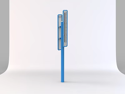 Blue Vertical Fitness Measurement Equipment For Sports Training And Gym Use 3d model