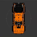 Orange Lego Pickup Truck Brick Built With Off Road Style And Large Tires