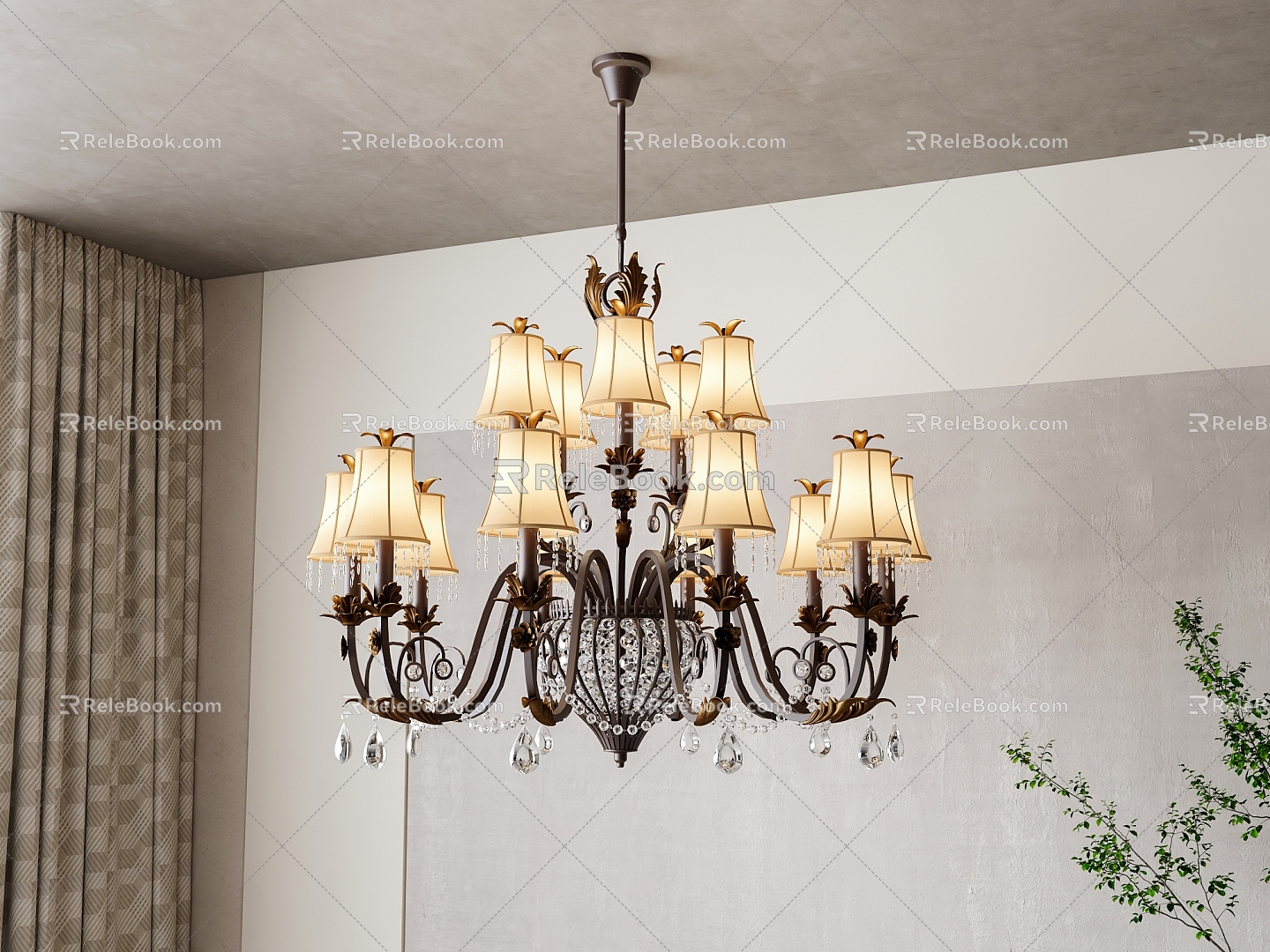 American chandelier 3d model