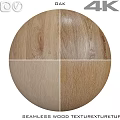 Wooden Texture Components Four Sectional Circular Display With Varied Grains 3d model