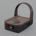 Modern Electronic Scale With Brown Black Design Arched Handle And Digital Display Showing 2.00