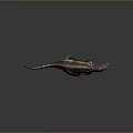 Realistic 3D Dinosaur Model With Vibrant Blue Yellow Brown Colors And Detailed Skin Texture