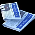 Stack Of Daily Newspapers With News Info And Reading Material