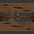 Wooden Frame Equipment With Hanging Rope Device And Plank Platform