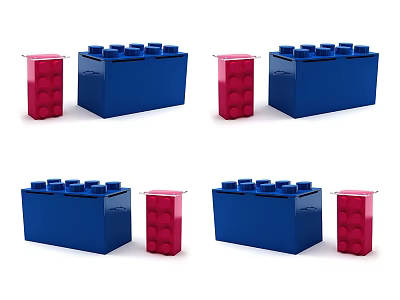 Modern Building Blocks Children's Products 3d model Modern Building Blocks Children's Products 3d model