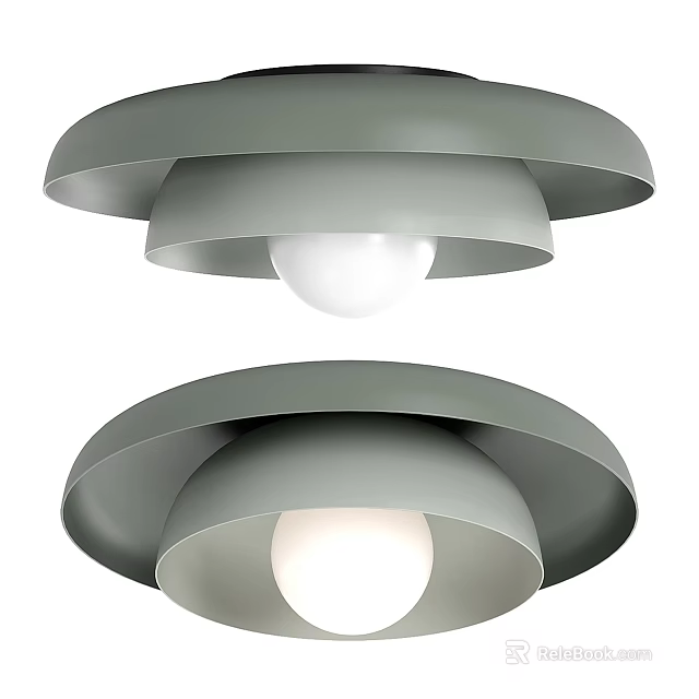 Modern Ceiling Lights With Layered Shades Design 3d model