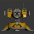 Turret Turntable Railgun Sci-fi Tower Defense Game Tower Defense Sci-fi Turret Game Turret Game Battery 3d model