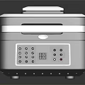 Modern Black and White Kitchen Electric Rice Cooker with Digital Control Panel