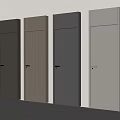 Modern Hinged Doors With Sleek Design In Different Colors For Interior Spaces 3d model